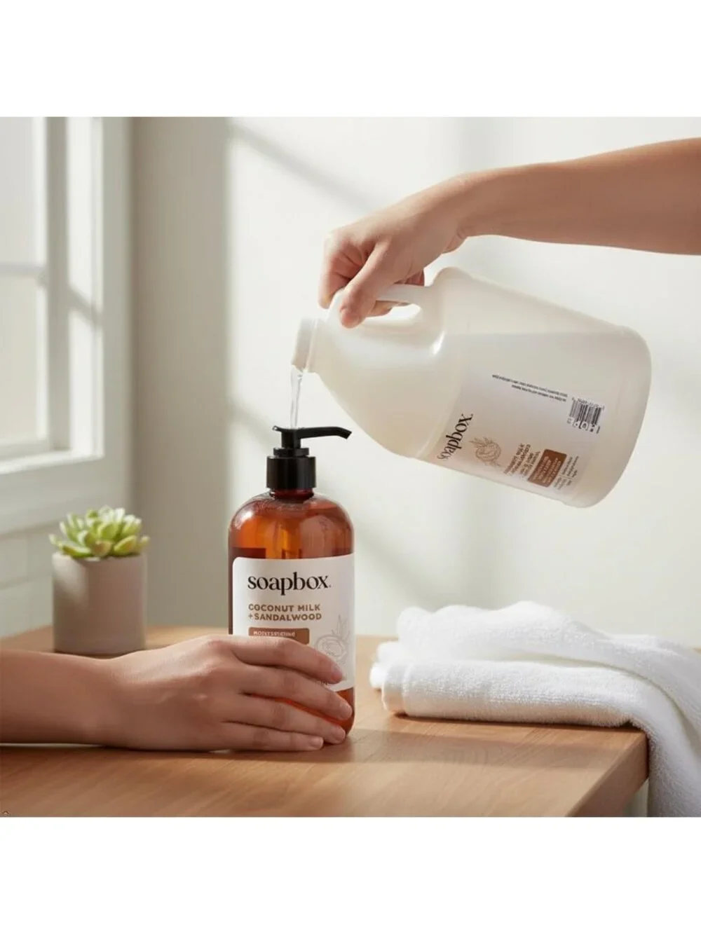 Coconut Milk & Sandalwood Liquid Hand Soap Refill - 1 Gallon, Gentle Cleanser
